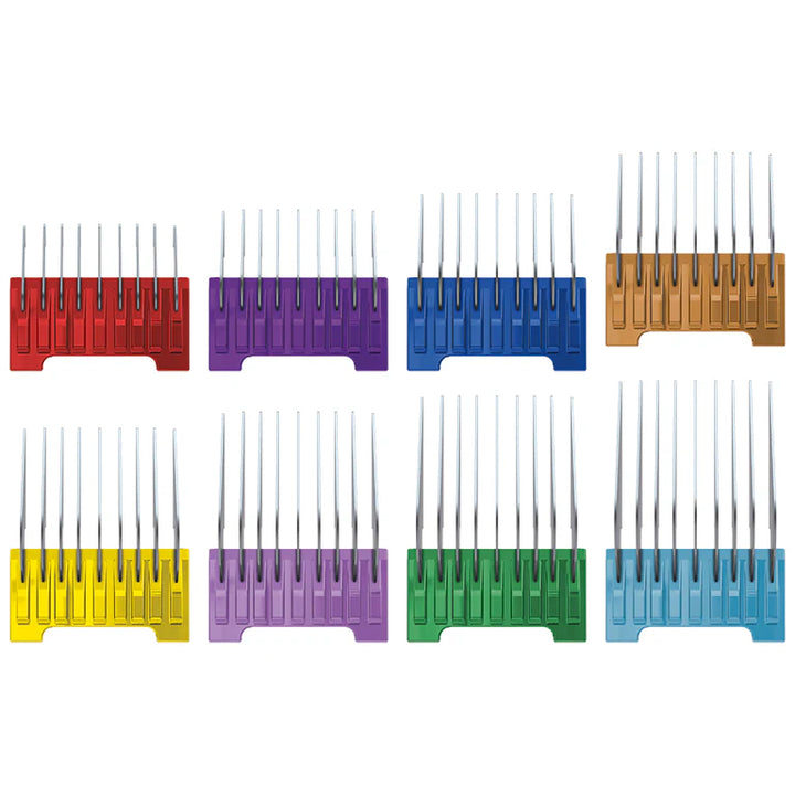 Wahl 58236: 8 Pieces Stainless Steel Slide-On Combs / Organizer