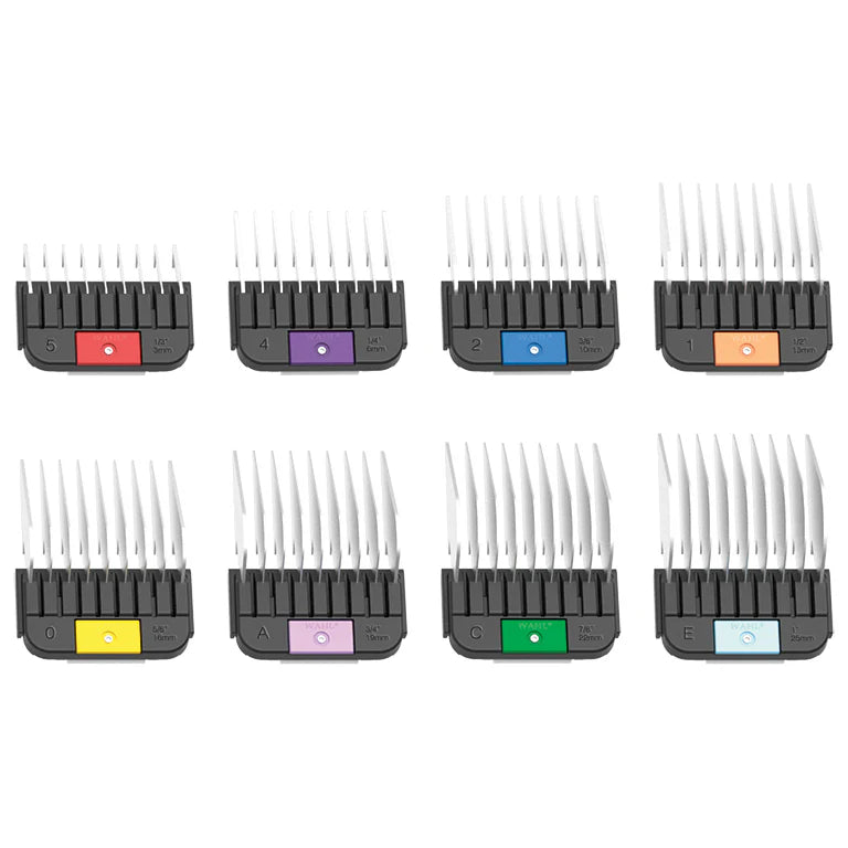 Wahl 58247: 8 Stainless Steel Snap-On Guide Combs / Organizer