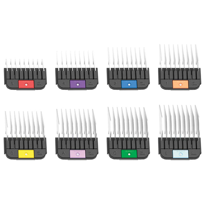 Wahl 58247: 8 Stainless Steel Snap-On Guide Combs / Organizer