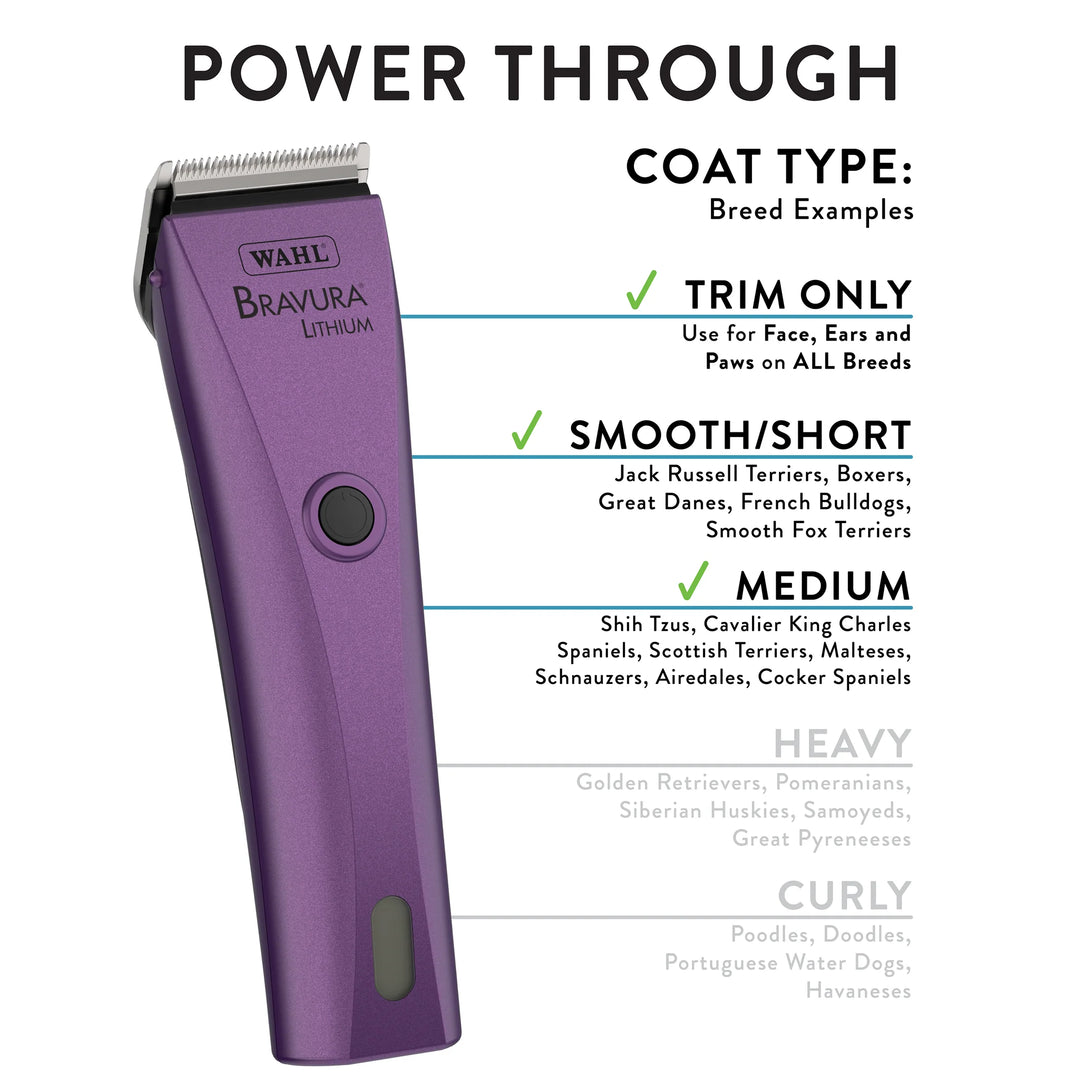 Wahl 59164: Lithium Bravura Purple Professional Cordless Clipper