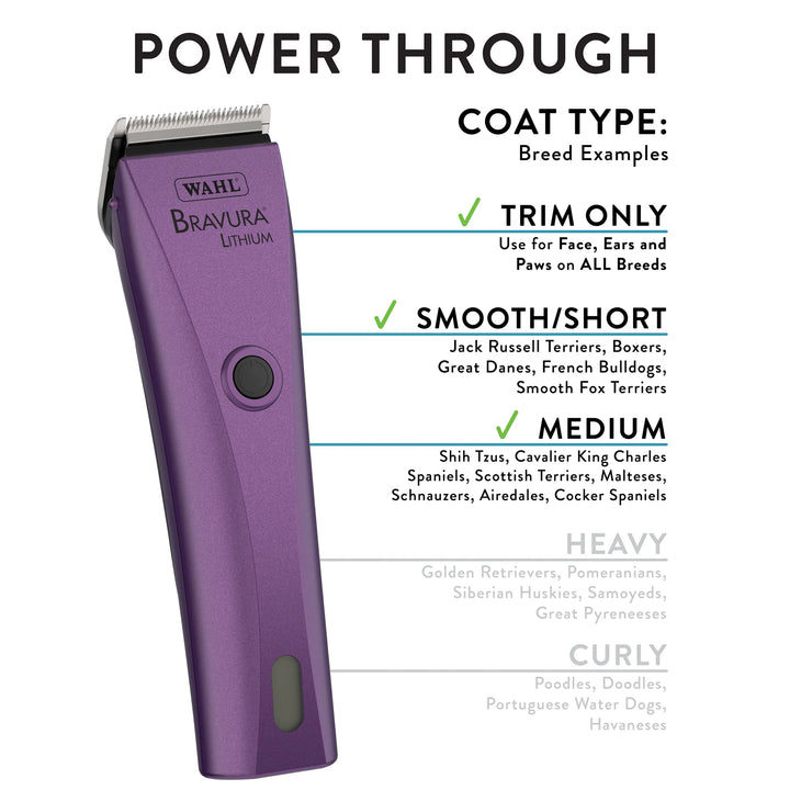 Wahl 59164: Lithium Bravura Purple Professional Cordless Clipper