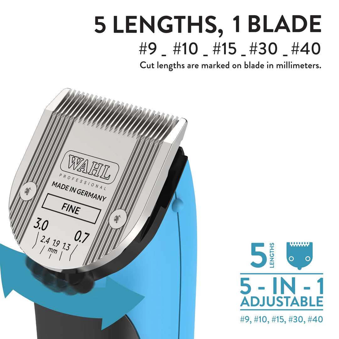 Wahl 59177: Lithium Bravura Blue Lightweight Professional Cordless Clipper