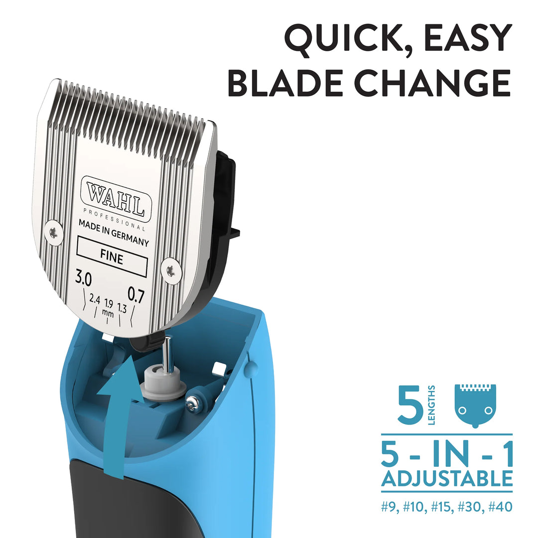 Wahl 59177: Lithium Bravura Blue Lightweight Professional Cordless Clipper