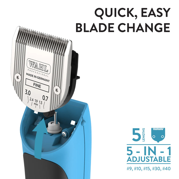 Wahl 59177: Lithium Bravura Blue Lightweight Professional Cordless Clipper