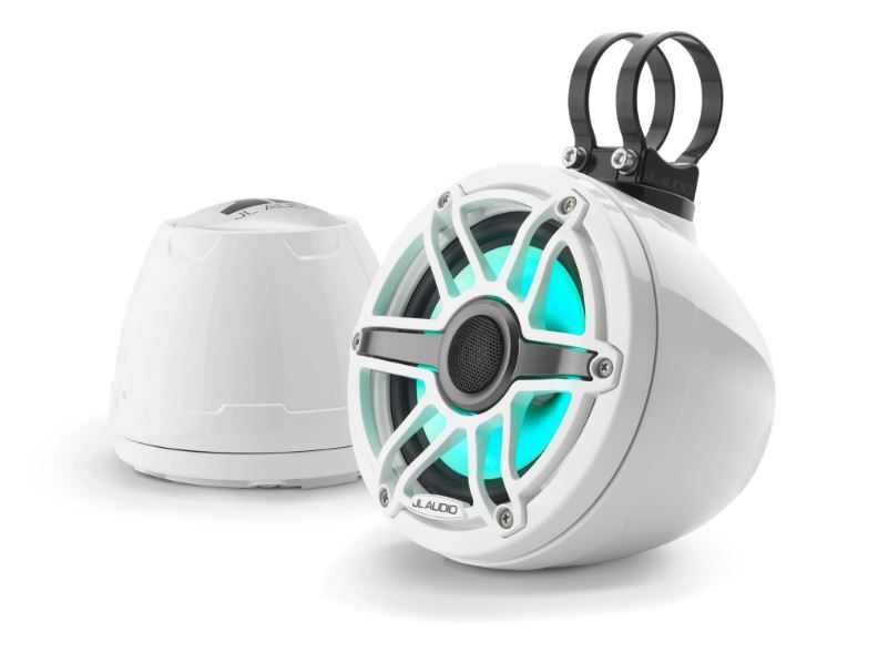 JL Audio JLM6650VEXGW-S-GWGWI: 6.5" M6- / VEX-Series LED RGB White Sport Enclosed Coaxial Speaker System