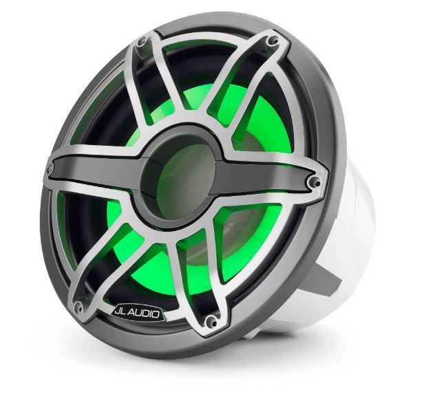 JL Audio JLM7-12IB-S-GMTI-I-4: 12" M7-Series LED RGB Gun Metal / Titanium Infinite-Baffle Sport Marine Subwoofer