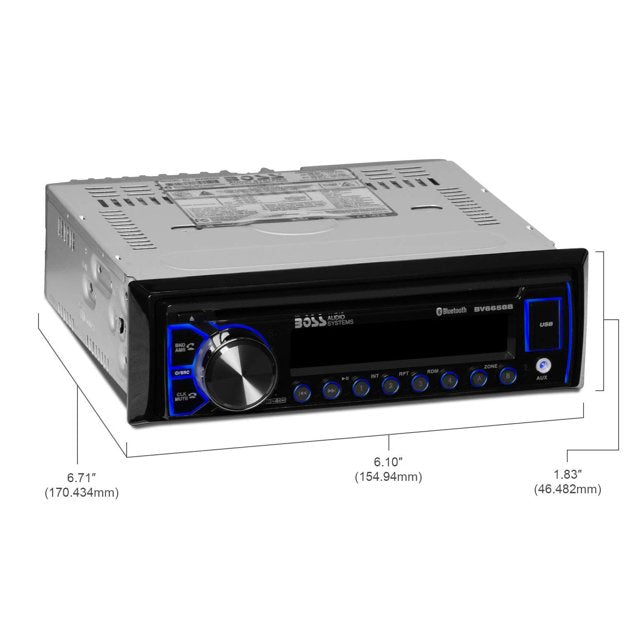 Boss Audio BV6658B: 50 W x 4 Maximum Power Single-Din DVD Receiver