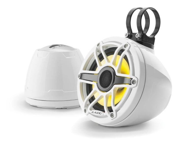 JL Audio JLM6650VEXGW-S-GWGWI: 6.5" M6- / VEX-Series LED RGB White Sport Enclosed Coaxial Speaker System