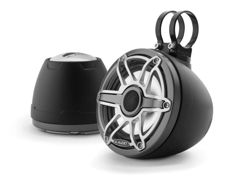 JL Audio JLM6650VEXMB-S-GMTII: 6.5" M6- / VEX-Series LED RGB Gun Metal Titanium Sport Enclosed Coaxial Speaker System
