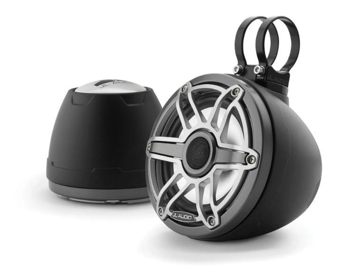 JL Audio JLM6650VEXMB-S-GMTII: 6.5" M6- / VEX-Series LED RGB Gun Metal Titanium Sport Enclosed Coaxial Speaker System