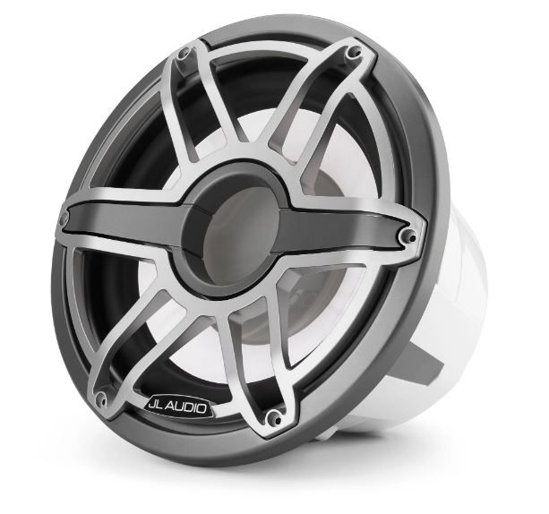 JL Audio JLM7-12IB-S-GMTI-I-4: 12" M7-Series LED RGB Gun Metal / Titanium Infinite-Baffle Sport Marine Subwoofer