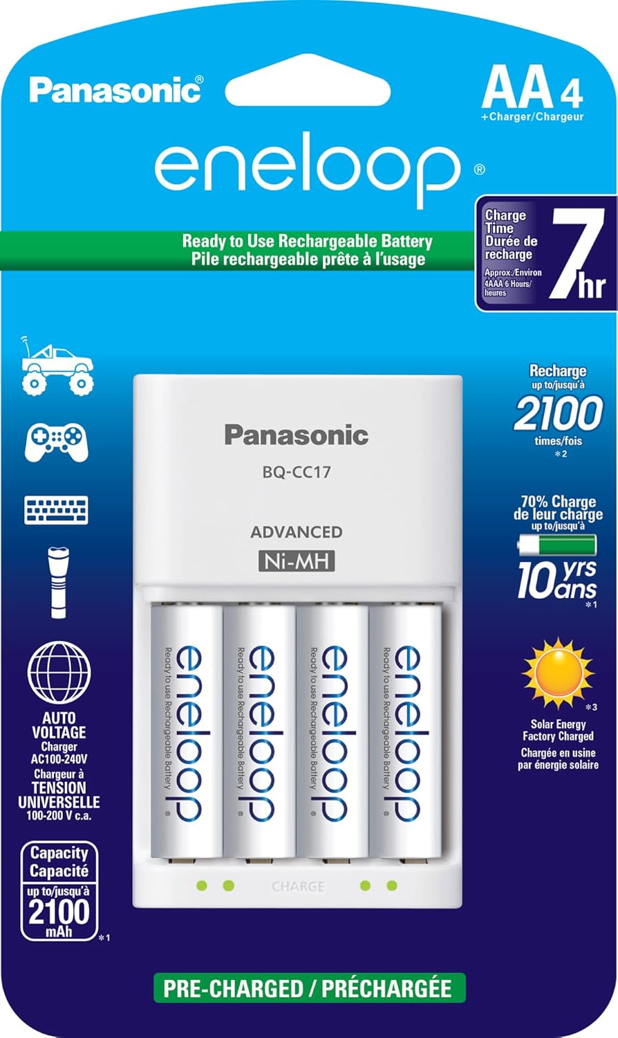 Panasonic BQ-CC17-W: AA / AAA White Smart Battery Charger