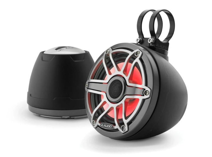 JL Audio JLM6650VEXMB-S-GMTII: 6.5" M6- / VEX-Series LED RGB Gun Metal Titanium Sport Enclosed Coaxial Speaker System