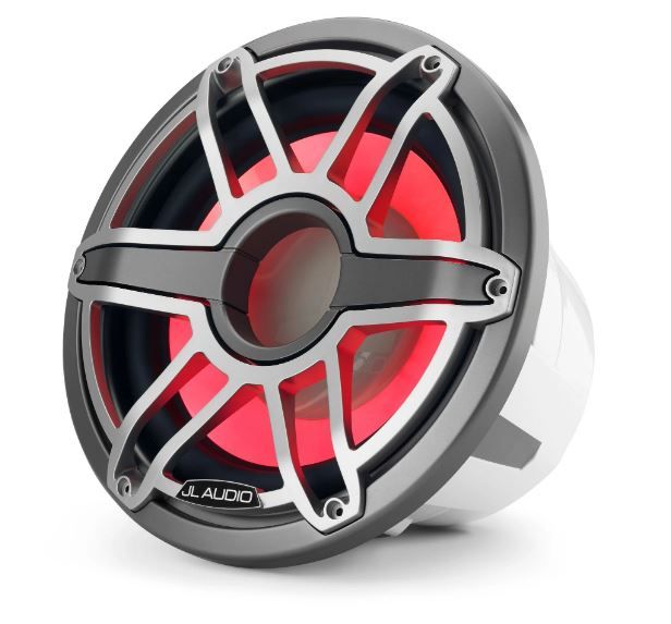 JL Audio JLM7-12IB-S-GMTI-I-4: 12" M7-Series LED RGB Gun Metal / Titanium Infinite-Baffle Sport Marine Subwoofer