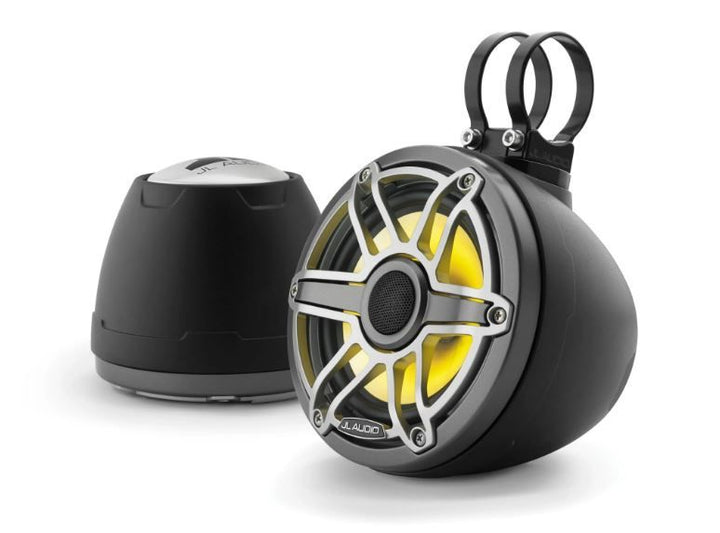 JL Audio JLM6650VEXMB-S-GMTII: 6.5" M6- / VEX-Series LED RGB Gun Metal Titanium Sport Enclosed Coaxial Speaker System