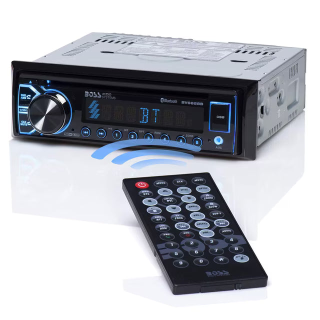 Boss Audio BV6658B: 50 W x 4 Maximum Power Single-Din DVD Receiver