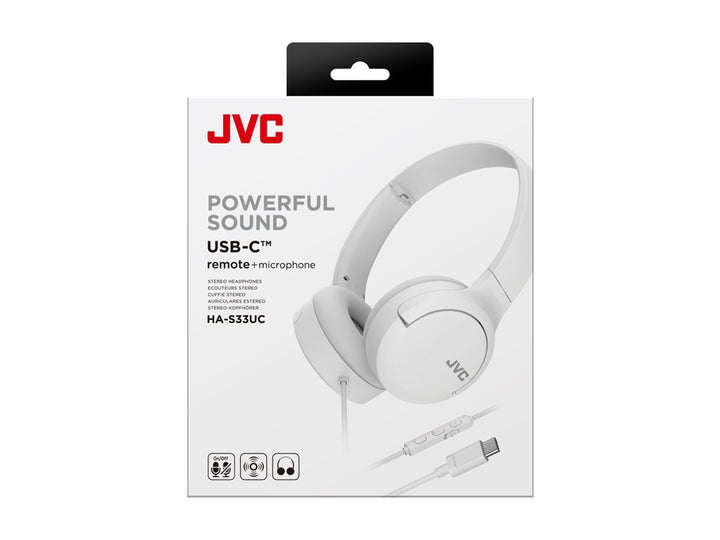 JVC HA-S33UC-W: USB-C White Wired Headphones