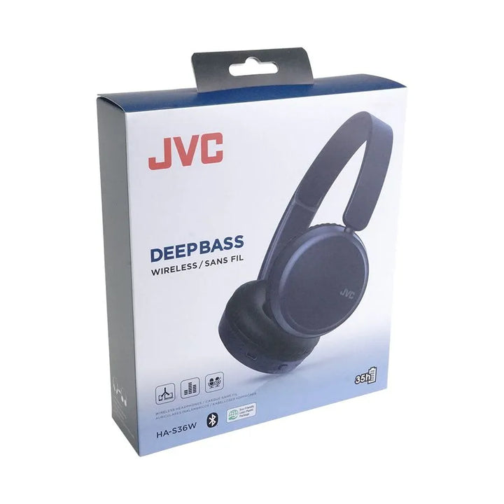 JVC HA-S36W-A: Aegean Blue Foldable Bluetooth On-Ear Headphones