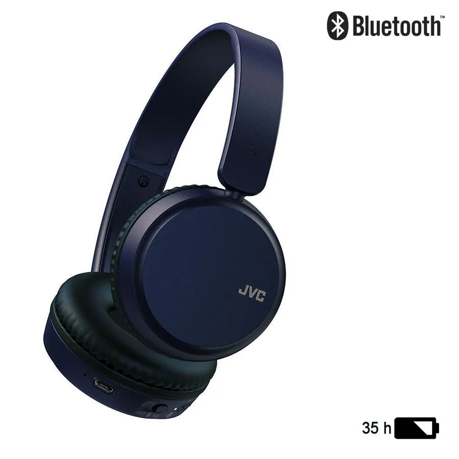 JVC HA-S36W-A: Aegean Blue Foldable Bluetooth On-Ear Headphones