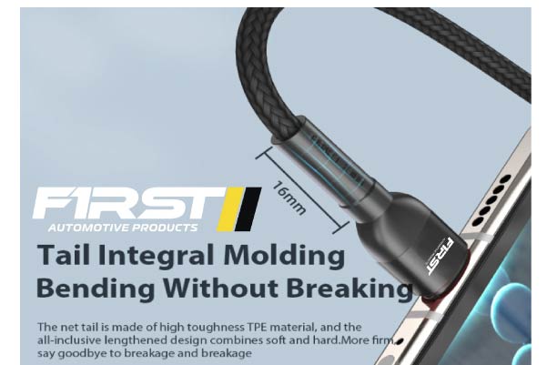 F1RST AC-BK1: 1.2 M Premium USB-A - C Cable