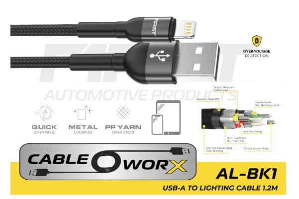 F1RST AL-BK1: 1.2 M Premium USB-A Lightning Cable