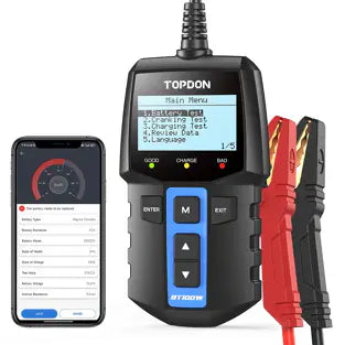 Topdon BT100W: 12 V Monochrome Display Battery / System Tester