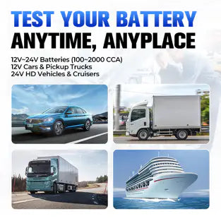 Topdon BT200: 2.4" 12 / 24 V Display Battery / System Tester