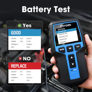 Topdon BT200: 2.4" 12 / 24 V Display Battery / System Tester