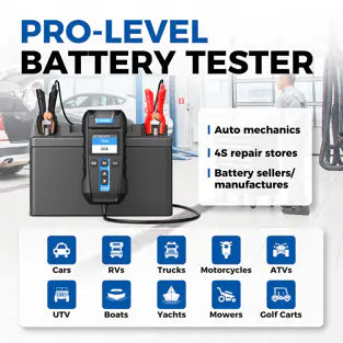 Topdon BT300P: 2.4" 12 / 24 V Printer Display Battery / System Tester