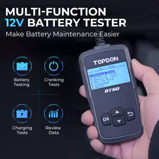 Topdon BT50: 12 V Monochrome Display Battery / System Tester