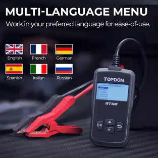 Topdon BT50: 12 V Monochrome Display Battery / System Tester