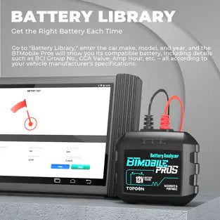 Topdon BTMPROS: 12 V Bluetooth Pair Battery / System Tester