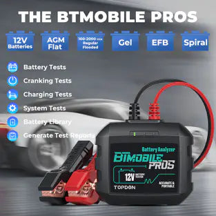 Topdon BTMPROS: 12 V Bluetooth Pair Battery / System Tester