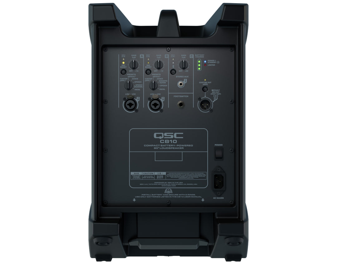 QSC CB10: Compact Battery-Powered Loudspeaker System