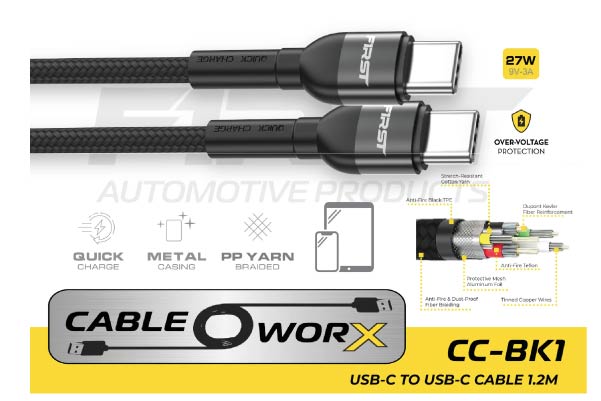 F1RST CC-BK1: 1.2 M Premium USB-C Cable