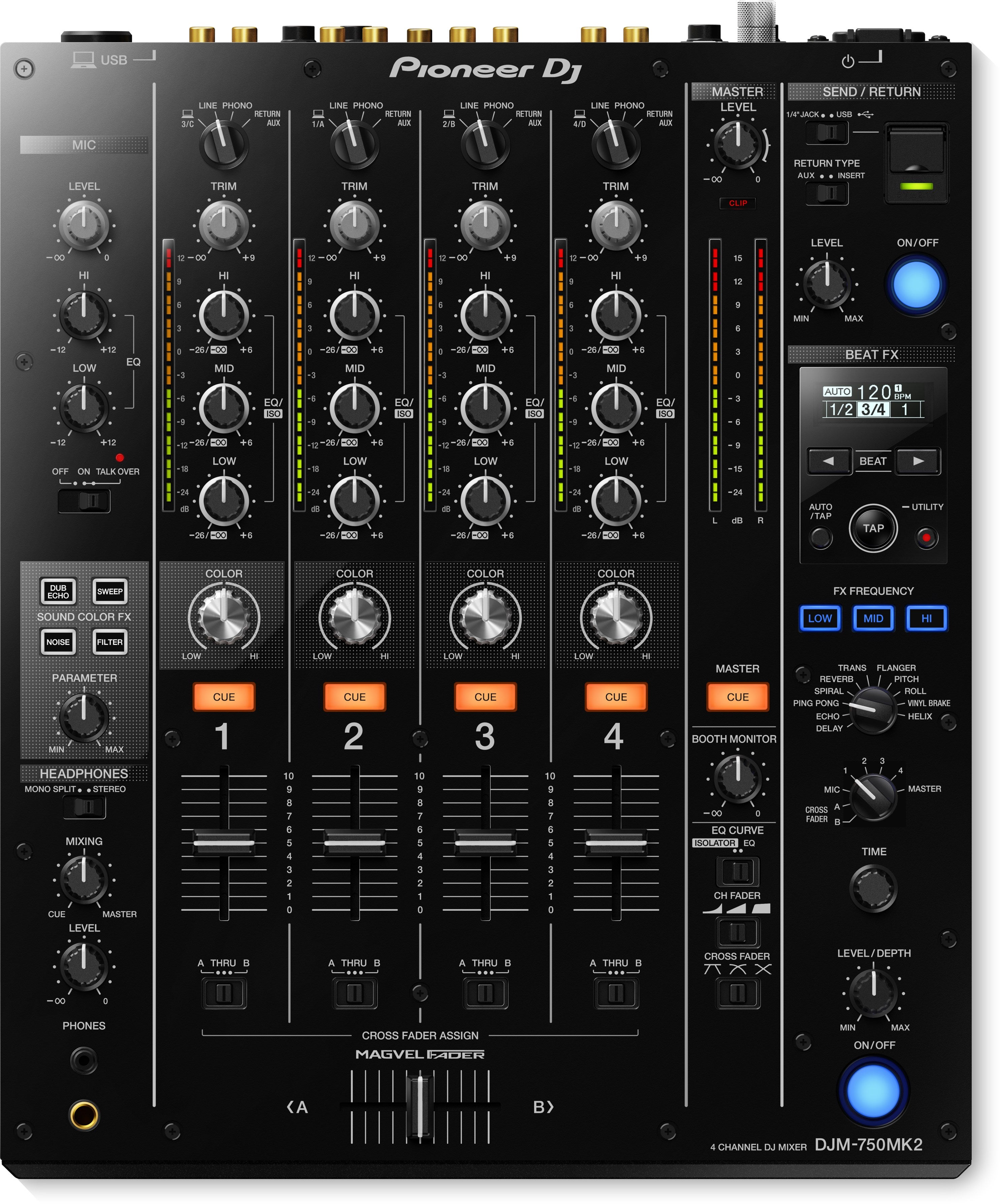 Pioneer DJ DJM-750MK2: 4-Channel Mixer – AZ Electronics