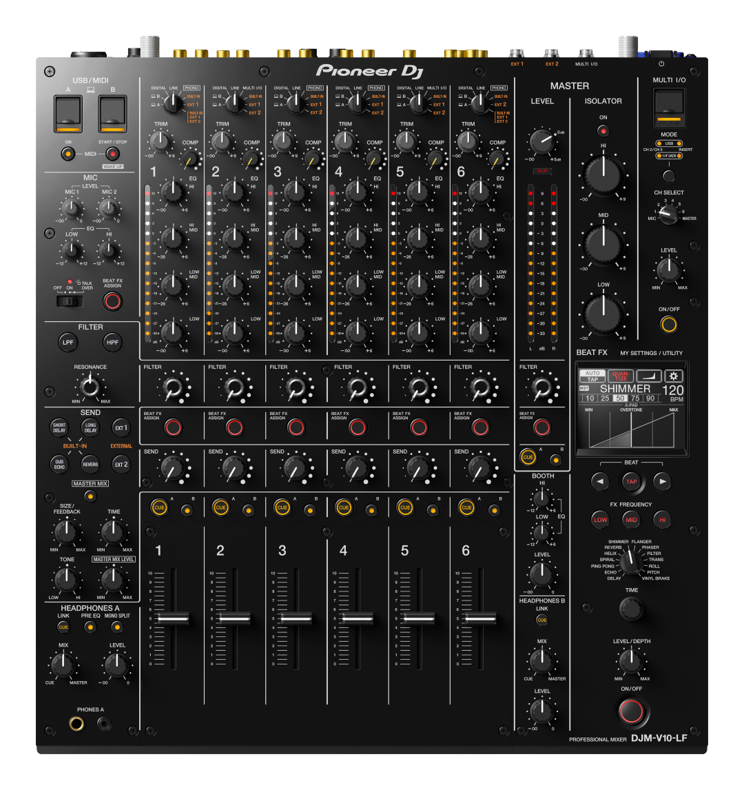 Pioneer DJ DJM-V10-LF: 6-Channel DJ Mixer