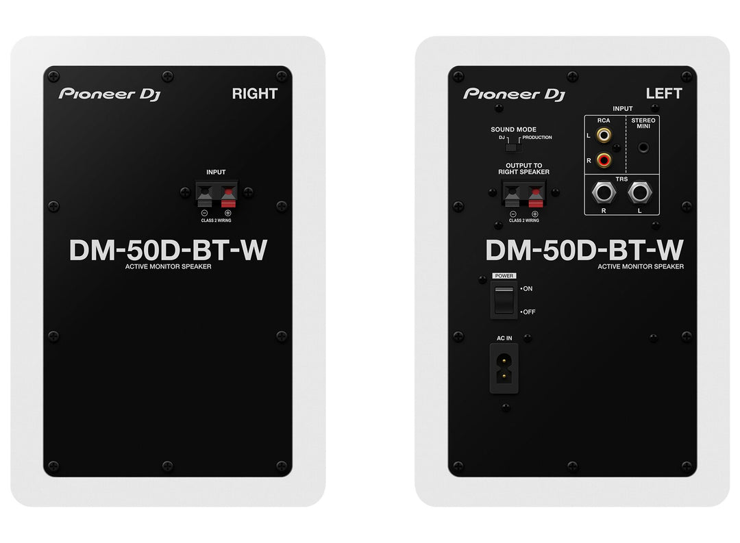 Pioneer DJ DM-50D-BT-W: 5" White Desktop Monitor System
