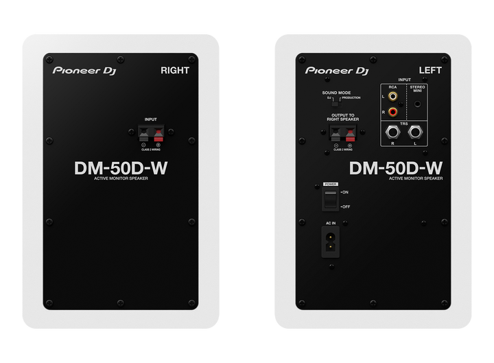 Pioneer DJ DM-50D-W: 5" White Monitor System