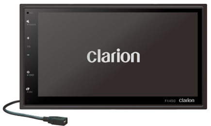 Clarion FX450: 6.8" Double-Din Mechless Receiver