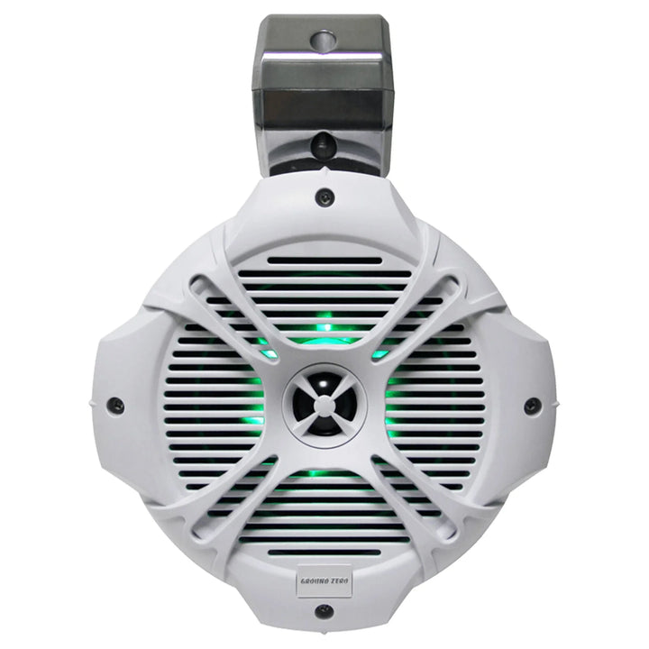 Ground Zero GZMS65LED-W: 6.5" 240 W 2-Way Marine Pair White Tower Wake RGB Speakers