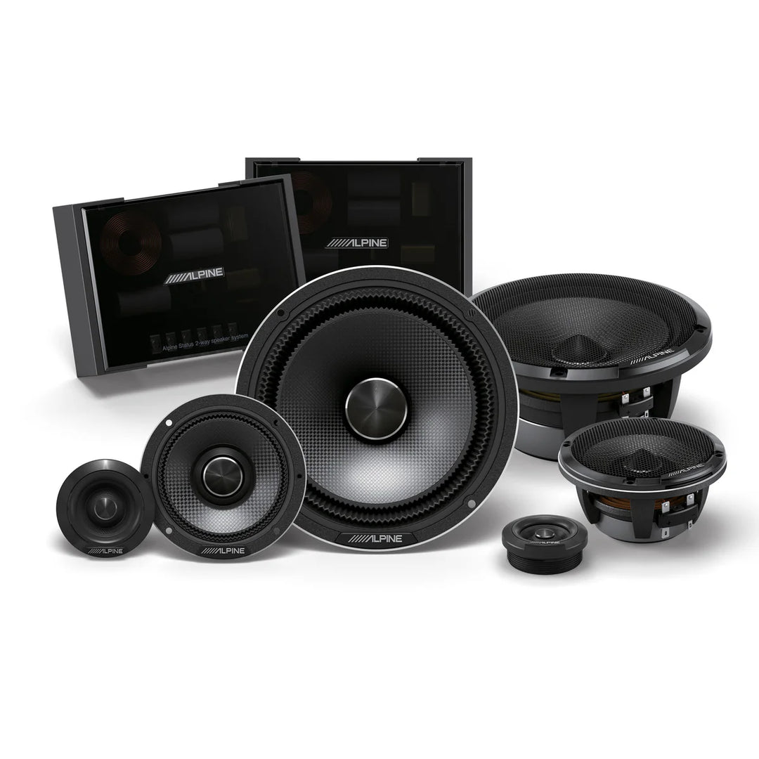 Alpine HDZ-653S: 6.5" 3-Way Status-Series High-Resolution Slim-Fit Component System System