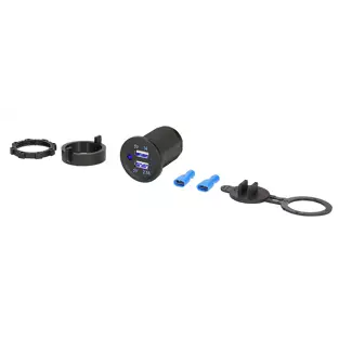 Install Bay IBR57: 1 / 2.1 A USB Dash / Panel Mount