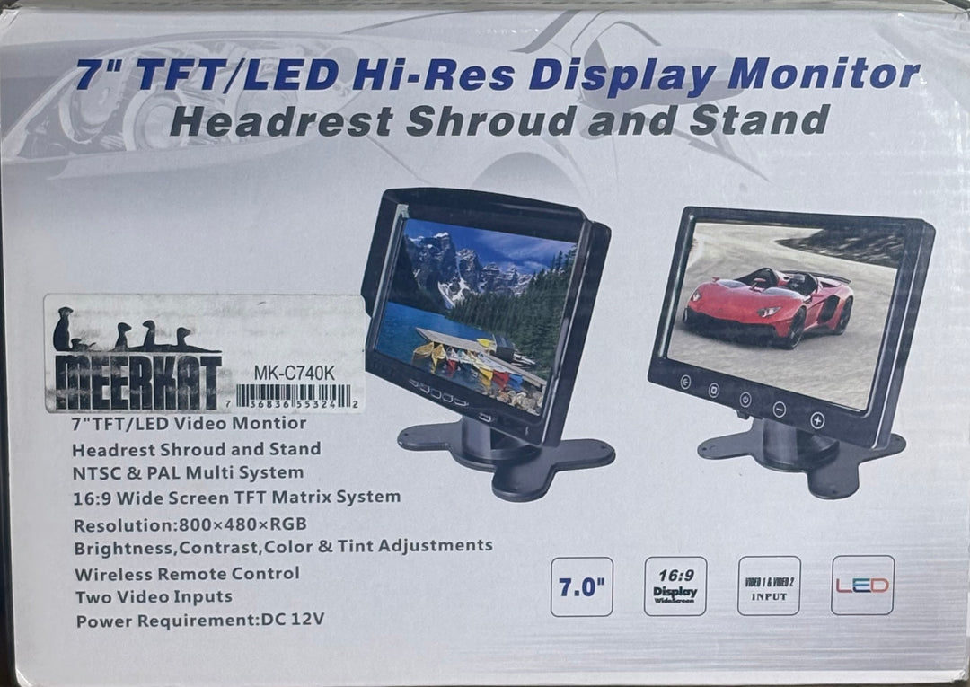 Meerkat MK-C740K: 7" TFT / LED High Resolution Display & Monitor