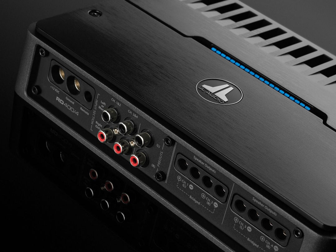 JL Audio JLAMPRD400-4: 400 W 4-Channel Class-D Full-Range Amplifier