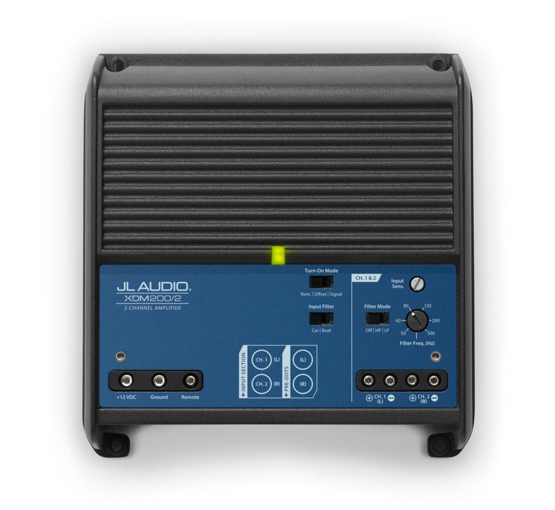 JL Audio JLAMPXDM200-2: 200 W 2-Channel Class-D XDM-Series Mobile / Marine Full-Range Amplifier