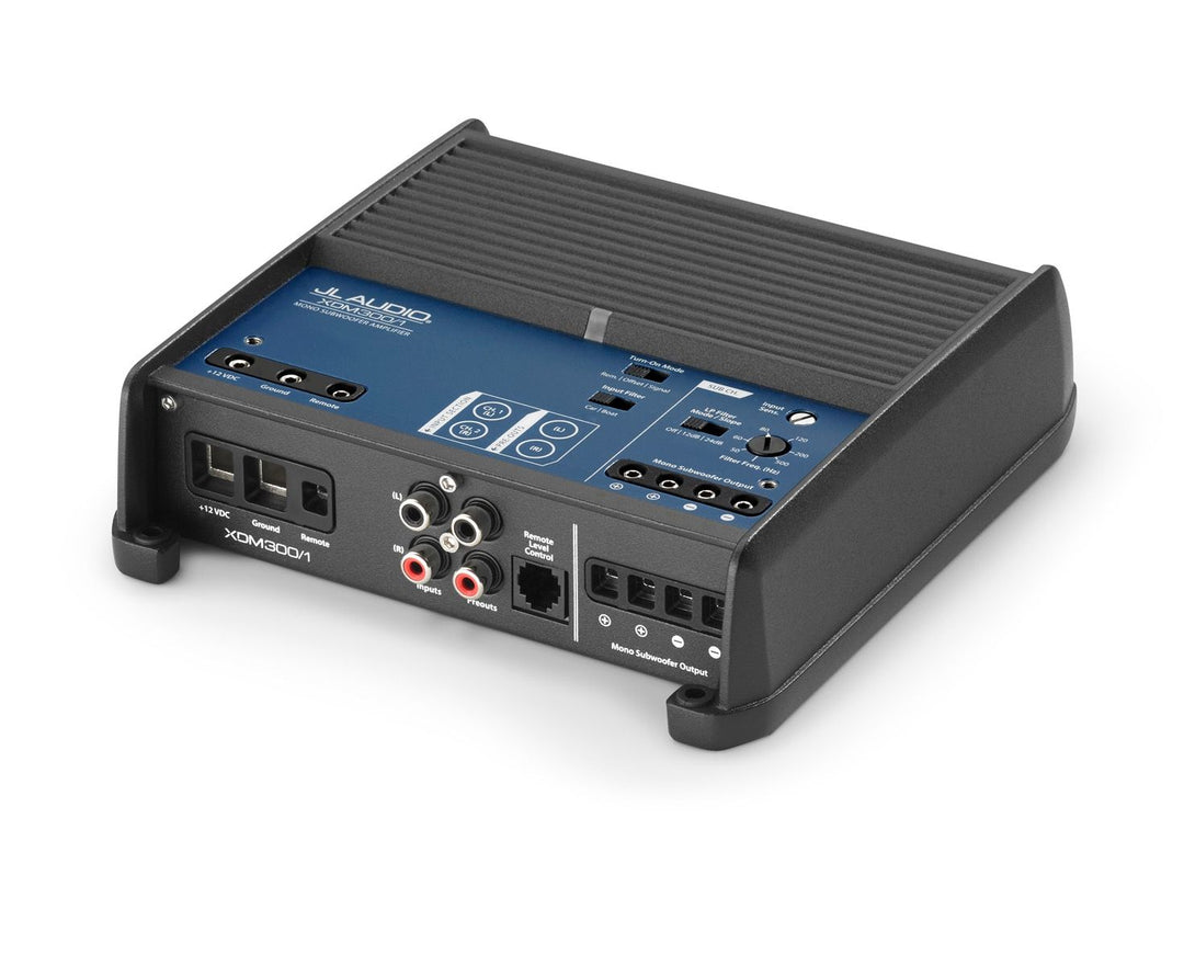 JL Audio JLAMPXDM300-1: 300 W 1-Channel Class-D XDM-Series Mobile / Marine Subwoofer Amplifier