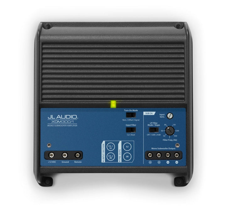 JL Audio JLAMPXDM300-1: 300 W 1-Channel Class-D XDM-Series Mobile / Marine Subwoofer Amplifier