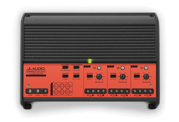 JL Audio JLAMPXDM600-6-24V: 600 W 24 V 6-Channel Class-D XDM-Series Mobile / Marine Full-Range Amplifier