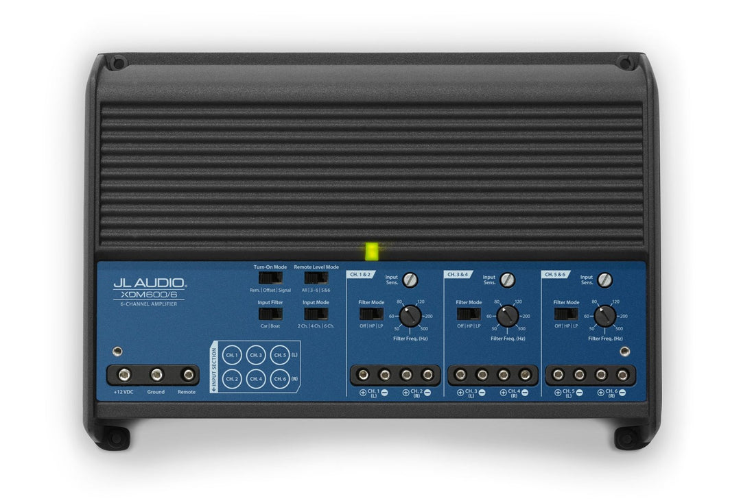 JL Audio JLAMPXDM600-6: 600 W 6-Channel Class-D XDM-Series Mobile / Marine Full-Range Amplifier